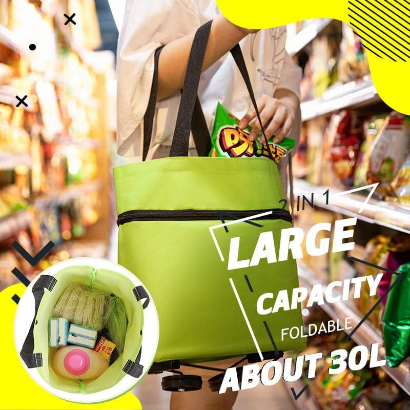 🌸LETZTER TAG ZUM SONDERPREIS!!🌸🛒 Faltbarer Einkaufswagen – Die rollende Einkaufstasche, die Ihren Rücken schont.
