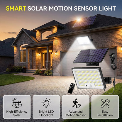 ☀️ Outdoor Solar Sicherheitsleuchte – Bewegungssensor & 3 Modi – Wasserdicht, automatisches Ein/Ausschalten – perfekt für Garten, Einfahrt oder Garage – kein Kabel nötig 🌙🔦