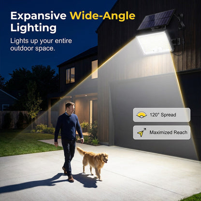 ☀️ Outdoor Solar Sicherheitsleuchte – Bewegungssensor & 3 Modi – Wasserdicht, automatisches Ein/Ausschalten – perfekt für Garten, Einfahrt oder Garage – kein Kabel nötig 🌙🔦