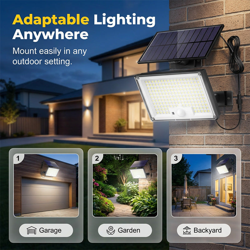 ☀️ Outdoor Solar Sicherheitsleuchte – Bewegungssensor & 3 Modi – Wasserdicht, automatisches Ein/Ausschalten – perfekt für Garten, Einfahrt oder Garage – kein Kabel nötig 🌙🔦