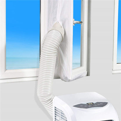 🌬️ Mobiles Klimaanlagen Fensterdichtung Set | 2 Reißverschlüsse für Einzel- & Doppelschlauch ✅ | Wasserdichtes Gewebe | Für Schiebetüren & Balkontüren 🏠 | Energiesparend & Universell
