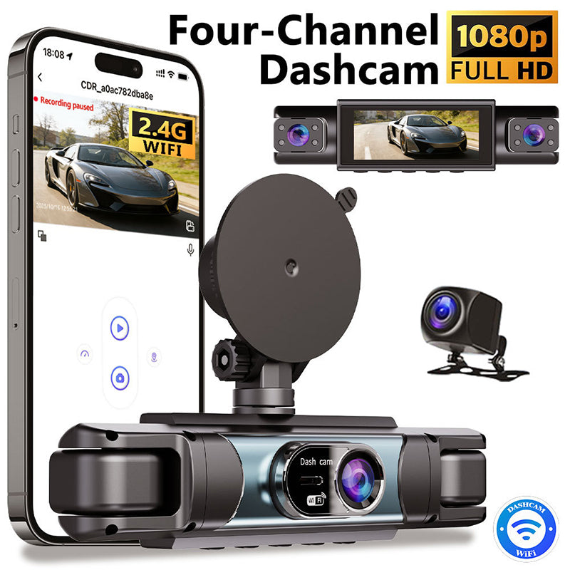 📹🚗 1080P Full HD Multi-Objektiv WLAN-Autokamera – 50 % Rabatt! Klare Aufnahmen, Weitwinkelobjektiv, WLAN-Verbindung – halten Sie jeden Moment unterwegs fest. 🛡️✨