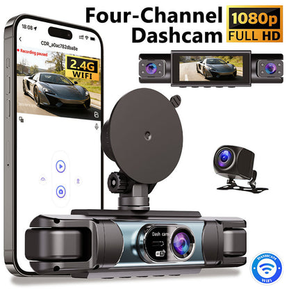 📹🚗 1080P Full HD Multi-Objektiv WLAN-Autokamera – 50 % Rabatt! Klare Aufnahmen, Weitwinkelobjektiv, WLAN-Verbindung – halten Sie jeden Moment unterwegs fest. 🛡️✨
