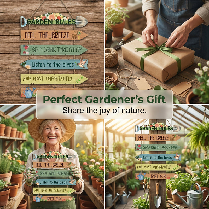⏳Zeitlich begrenzter 50% Rabatt⏰ Rustikales Holz-Gartenschild Wanddekoration🏡