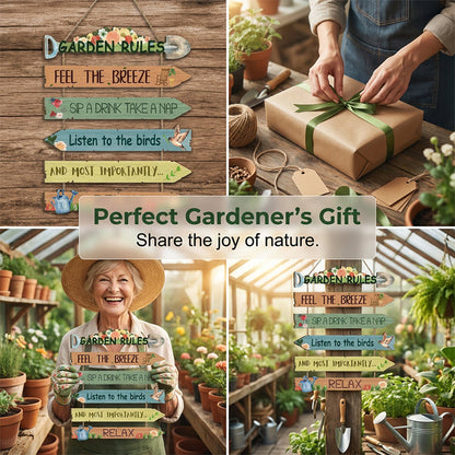 ⏳Zeitlich begrenzter 50% Rabatt⏰ Rustikales Holz-Gartenschild Wanddekoration🏡