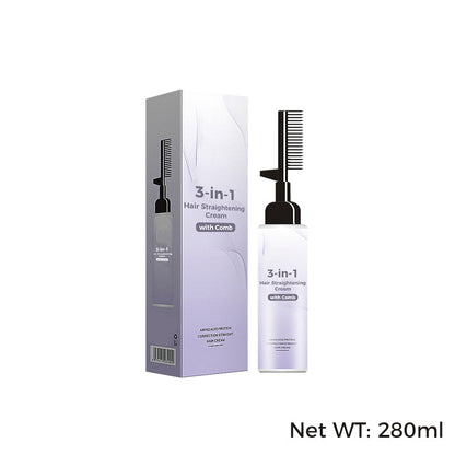🥳HEISSER SALE 2026🥳💞50.000+ VERKAUFT!👵❤️ 50 % RABATT!  3-in-1-Haarglättungscreme mit Kam