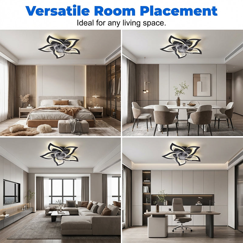 🥳HEISSER SALE 2026🥳💞50.000+ VERKAUFT!👵❤️   Moderner, blumenförmiger Deckenventilator mit Licht und Fernbedienung