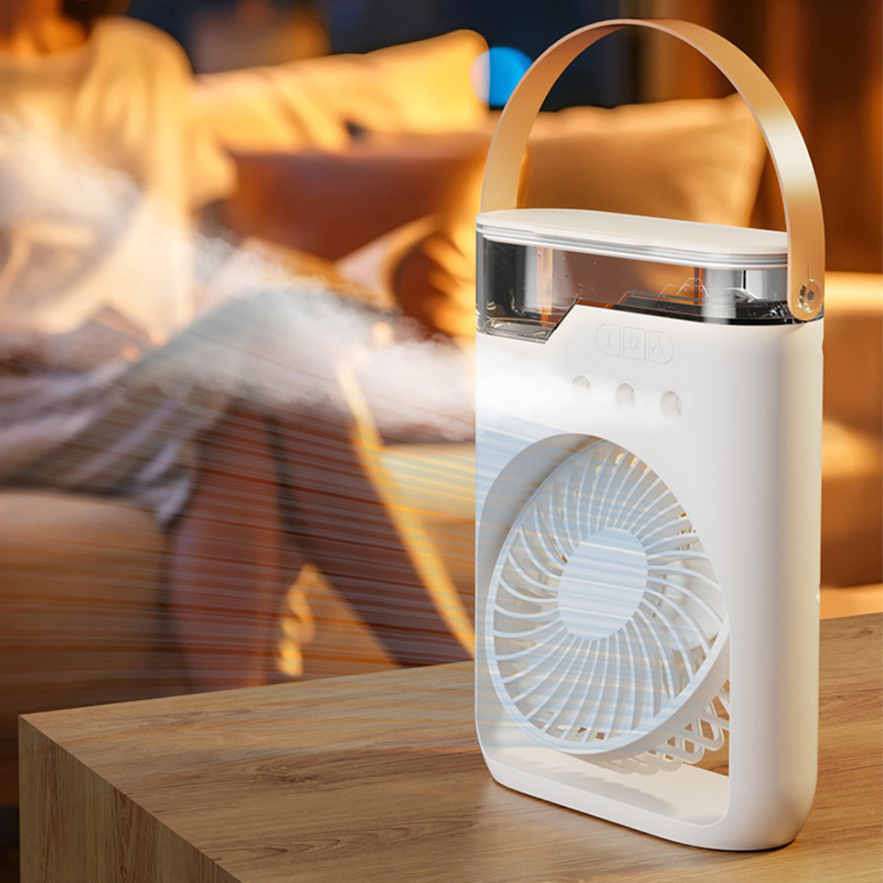 🌀🍃 Blitzangebot – 50 % Rabatt! Multifunktionale, tragbare Klimaanlage – Wiederaufladbarer Nebelventilator, 200-ml-Tank, 1200-mAh-Akku, leise