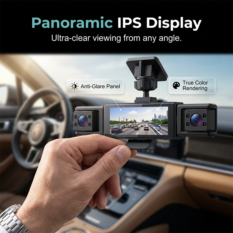 📹 4-Kanal-Dashcam mit 360°-Schutz – Rundumsicht & Nachtsicht – Ideal für sicheres Fahren und Parken – 1080P, Loop-Aufnahme & Bewegungsmelder 🚗🔒✨