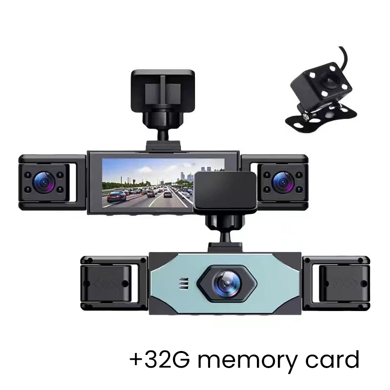 📹 4-Kanal-Dashcam mit 360°-Schutz – Rundumsicht & Nachtsicht – Ideal für sicheres Fahren und Parken – 1080P, Loop-Aufnahme & Bewegungsmelder 🚗🔒✨