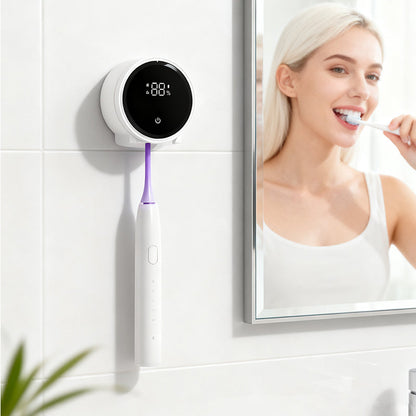 💘 Valentinstagsangebot: 50% Rabatt!🦷 UV-C Zahnbürsten-Sterilisator | 99 % Desinfektion & automatische Trocknung | Bohrfreie Wandmontage