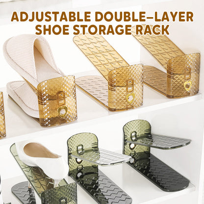 Verstellbares, zweistöckiges Schuhregal