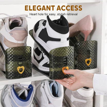 Verstellbares, zweistöckiges Schuhregal