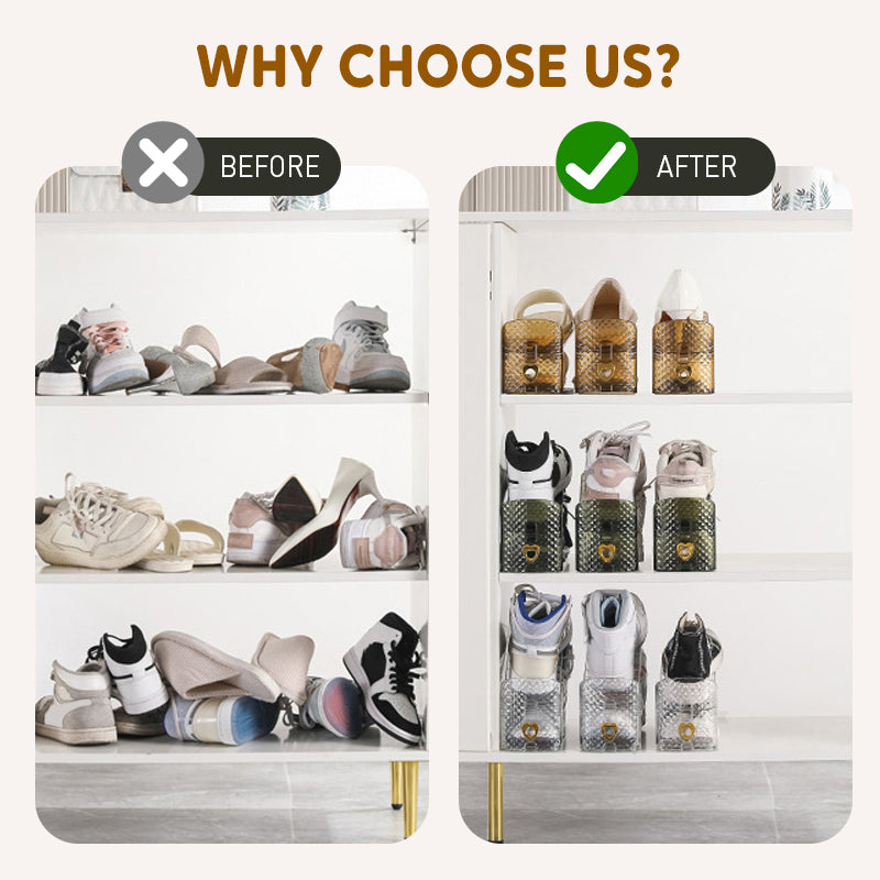 Verstellbares, zweistöckiges Schuhregal