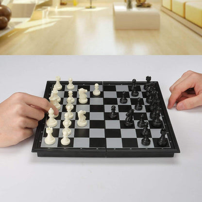 ❄️Sommerfrische 50 % Rabatt!♟️Magnetisches Premium-Schachset mit 32 gewichteten Figuren – klassisches Schachbrett für zu Hause, unterwegs & als Geschenk