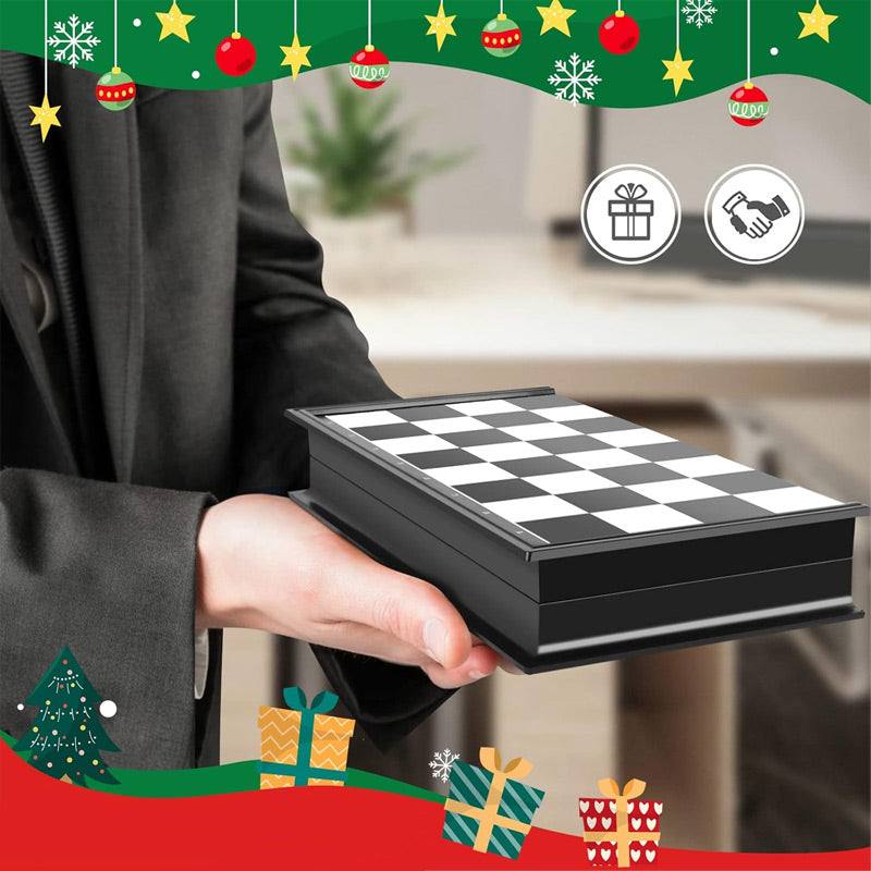 ❄️Sommerfrische 50 % Rabatt!♟️Magnetisches Premium-Schachset mit 32 gewichteten Figuren – klassisches Schachbrett für zu Hause, unterwegs & als Geschenk