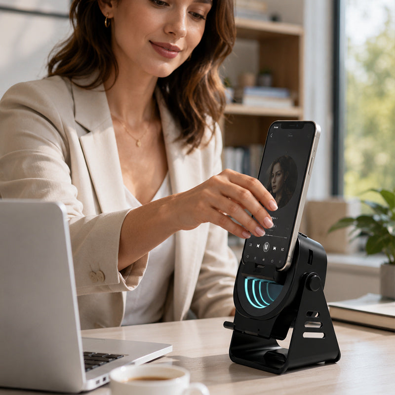 🥳2026 HEISSER VERKAUF🥳💞Über 50.000 verkauft!💥Surround-Sound-Effekt🎶 Induktive HiFi-Handyhalterung