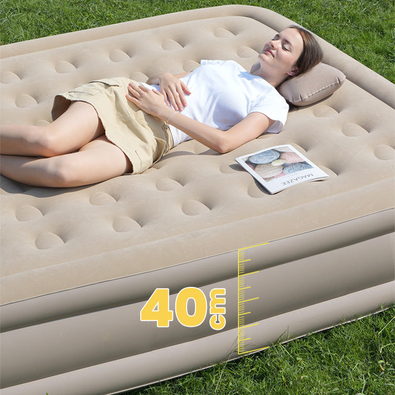 🛏️ 50% RABATT! 💨 Tragbare Luftmatratze mit eingebauter Pumpe – Integrierte Pumpe, kompakte Verpackung & schneller Aufbau – Ideal für Camping, Gäste & Reisen 🏕️
