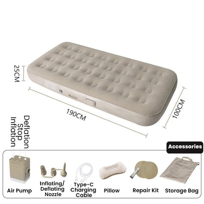 🛏️ 50% RABATT! 💨 Tragbare Luftmatratze mit eingebauter Pumpe – Integrierte Pumpe, kompakte Verpackung & schneller Aufbau – Ideal für Camping, Gäste & Reisen 🏕️