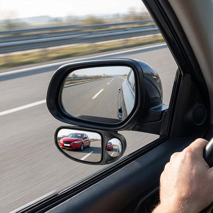 👀🚗Verpassen Sie nie wieder die Straßenverhältnisse dank des vollwertigen Panorama-Sichtfelds – HD-wasserdichter, doppelseitiger Parkspiegel