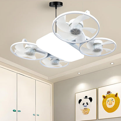 📢📢50 % Rabatt!! ⏰🏠 3-stufiger E27 Ventilator-Leuchte im Drohnen-Design mit Fernbedienung 🎛️, energiesparend ⚡ mit Kühl- und Lichtfunktion 💨💡 für Schlafzimmer und gesamte Wohnung