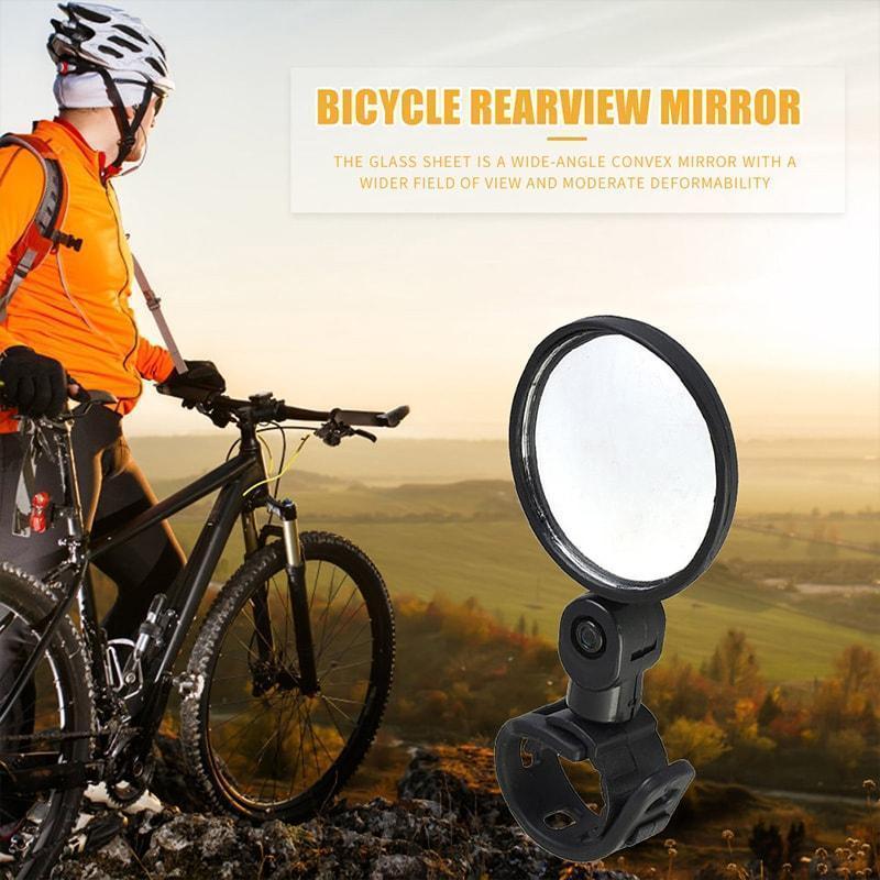 ⏳Time-Limited Special⏰360° Rotating Rearview Mirror – Clear view behind, no more neck twisting. Fits bikes, e‑bikes & motorcycles. Tool‑free silicone strap! 🛡️✨