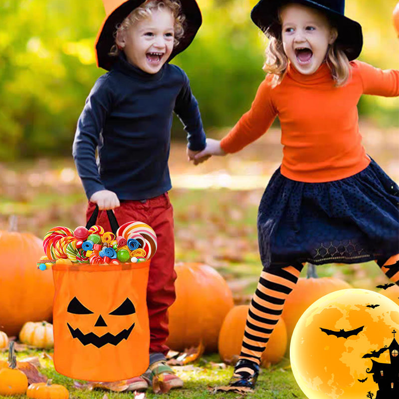 🎃🍬 👻 Halloween Leuchtende Kürbis-Süßigkeitentasche – Glow-in-the-Dark, weich & geräumig – Perfekt für Trick-or-Treat & Kostümfeste ✨