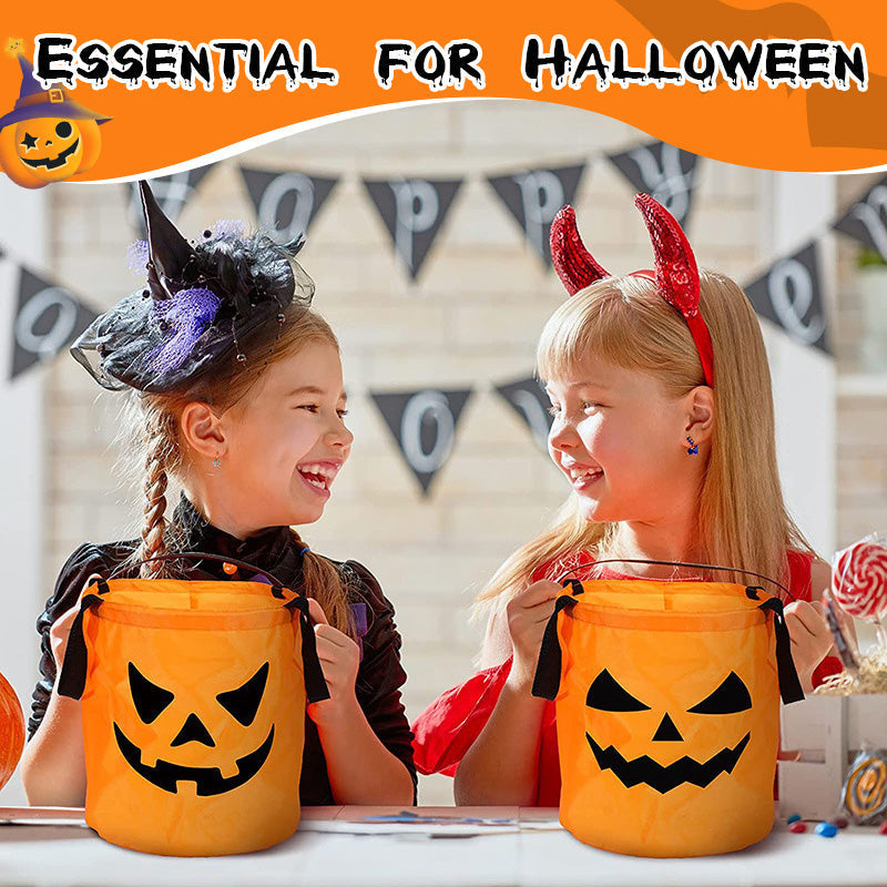 🎃🍬 👻 Halloween Leuchtende Kürbis-Süßigkeitentasche – Glow-in-the-Dark, weich & geräumig – Perfekt für Trick-or-Treat & Kostümfeste ✨