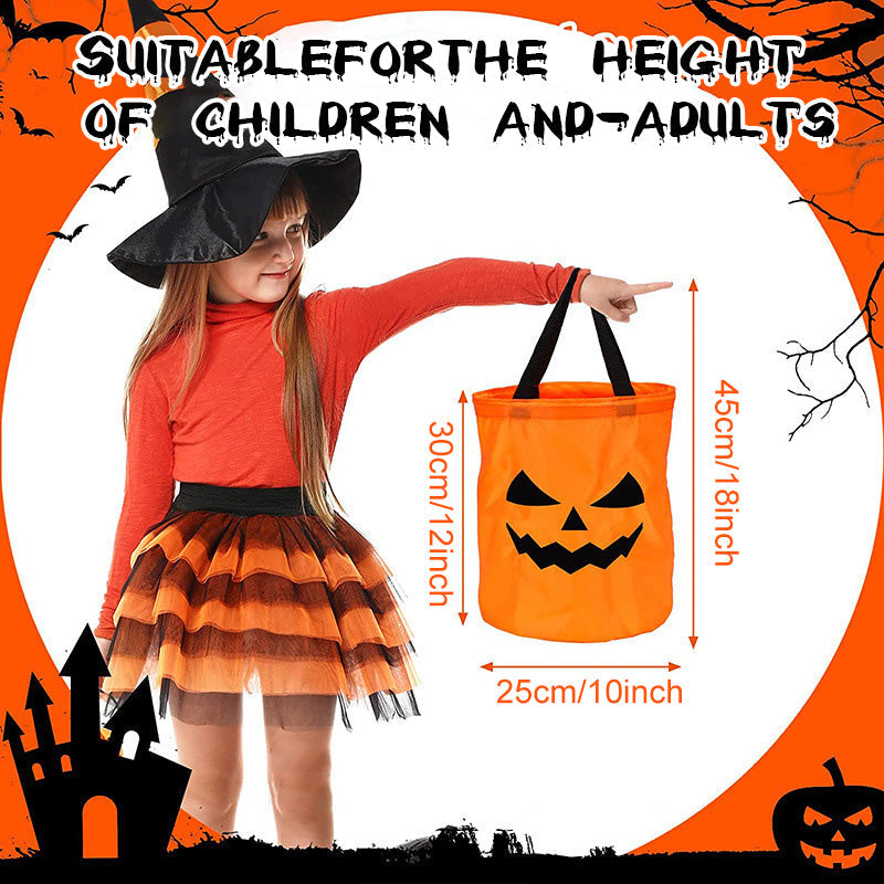🎃🍬 👻 Halloween Leuchtende Kürbis-Süßigkeitentasche – Glow-in-the-Dark, weich & geräumig – Perfekt für Trick-or-Treat & Kostümfeste ✨