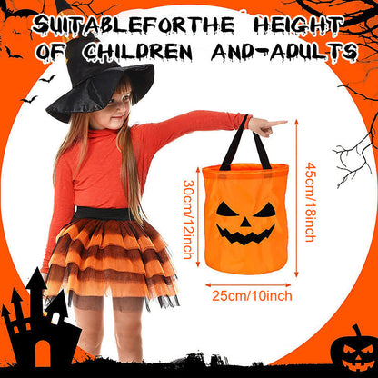 🎃🍬 👻 Halloween Leuchtende Kürbis-Süßigkeitentasche – Glow-in-the-Dark, weich & geräumig – Perfekt für Trick-or-Treat & Kostümfeste ✨