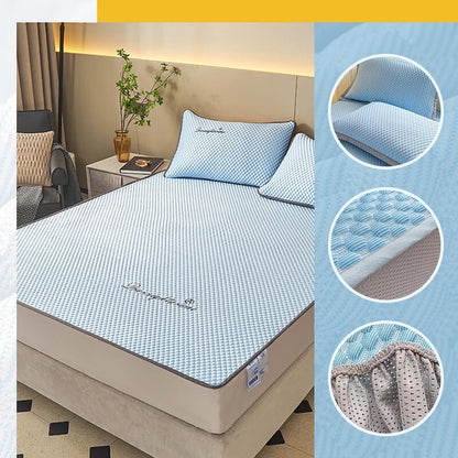 🥳HEISSER SALE 2026🥳💞50.000+ VERKAUFT!👵❤️  2-teiliges Set mit Spannbettlaken und kühlendem Ice Silk Matratzenbezug