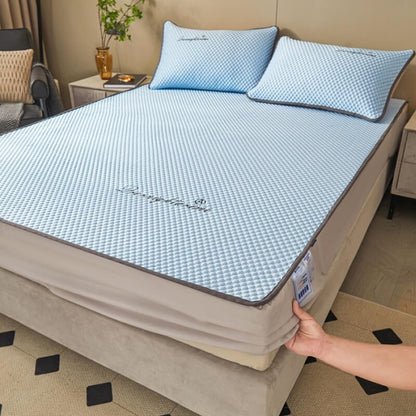 🥳HEISSER SALE 2026🥳💞50.000+ VERKAUFT!👵❤️  2-teiliges Set mit Spannbettlaken und kühlendem Ice Silk Matratzenbezug