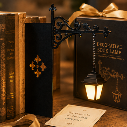 📚 50% RABATT! 🏮 Miniatur-Bücherstütze im Retro-Straßenlaternen-Stil – Dekorativ, stabil & nostalgisch – Ideal für Bücherregal, Schreibtisch & Geschenk ✨