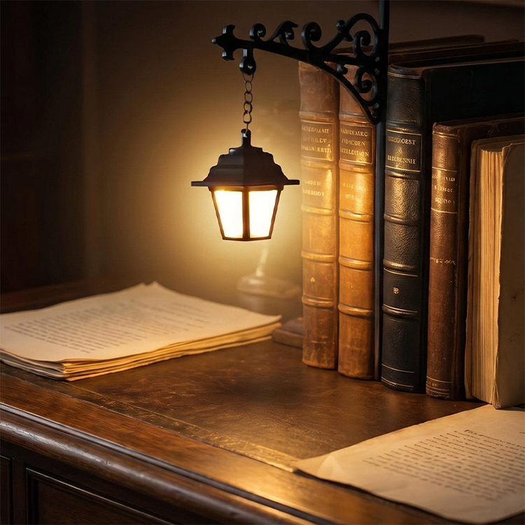 📚 50% RABATT! 🏮 Miniatur-Bücherstütze im Retro-Straßenlaternen-Stil – Dekorativ, stabil & nostalgisch – Ideal für Bücherregal, Schreibtisch & Geschenk ✨