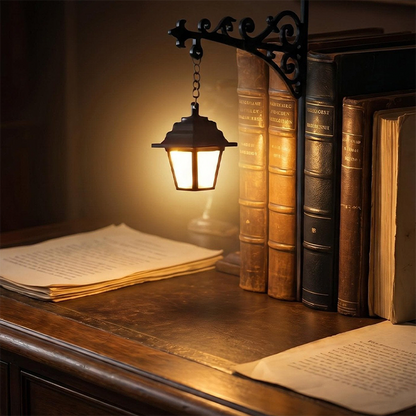 📚 50% RABATT! 🏮 Miniatur-Bücherstütze im Retro-Straßenlaternen-Stil – Dekorativ, stabil & nostalgisch – Ideal für Bücherregal, Schreibtisch & Geschenk ✨