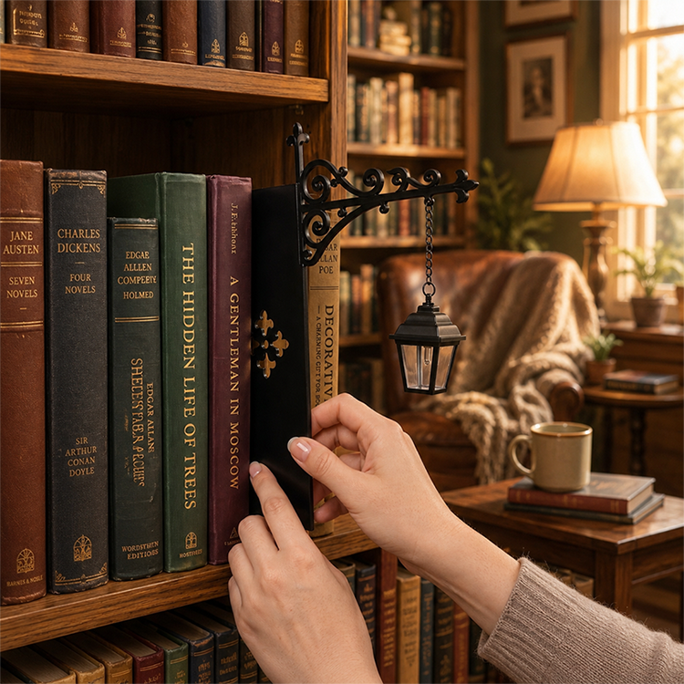 📚 50% RABATT! 🏮 Miniatur-Bücherstütze im Retro-Straßenlaternen-Stil – Dekorativ, stabil & nostalgisch – Ideal für Bücherregal, Schreibtisch & Geschenk ✨
