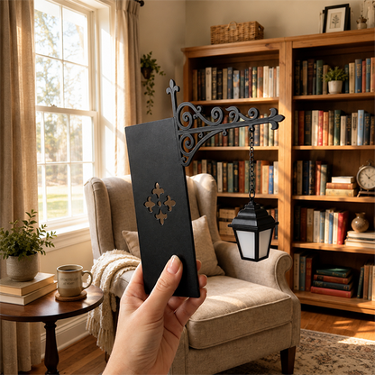 📚 50% RABATT! 🏮 Miniatur-Bücherstütze im Retro-Straßenlaternen-Stil – Dekorativ, stabil & nostalgisch – Ideal für Bücherregal, Schreibtisch & Geschenk ✨