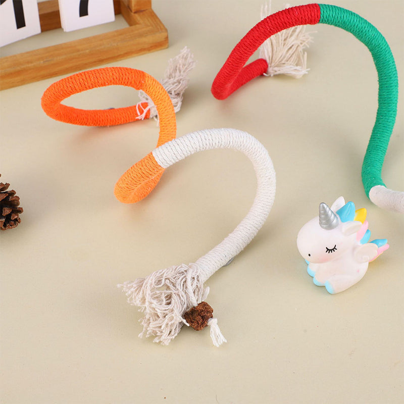 🐾🧶 Katzenspielzeug-Kauseile (3-teilig), sicheres Zahnreinigungsspielzeug für Katzenwelpen, beruhigendes interaktives Katzenspielzeug