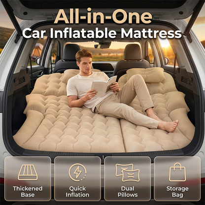 ✨ Multifunktionale aufblasbare Auto-Matratze – Aufpumpen, ausstrecken – Ihre Schlaflösung für Roadtrips – Perfekt für Camping, Reisen & lange Fahrten 🛏️