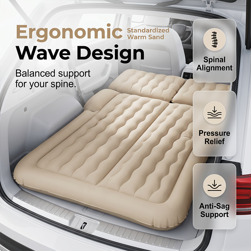 ✨ Multifunktionale aufblasbare Auto-Matratze – Aufpumpen, ausstrecken – Ihre Schlaflösung für Roadtrips – Perfekt für Camping, Reisen & lange Fahrten 🛏️