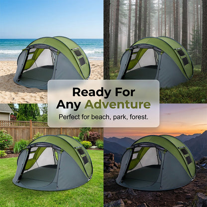🥳HEISSER SALE 2026🥳💞50.000+ VERKAUFT!👵❤️  Sofort aufklappbares, wasserdichtes Familien-Campingzelt
