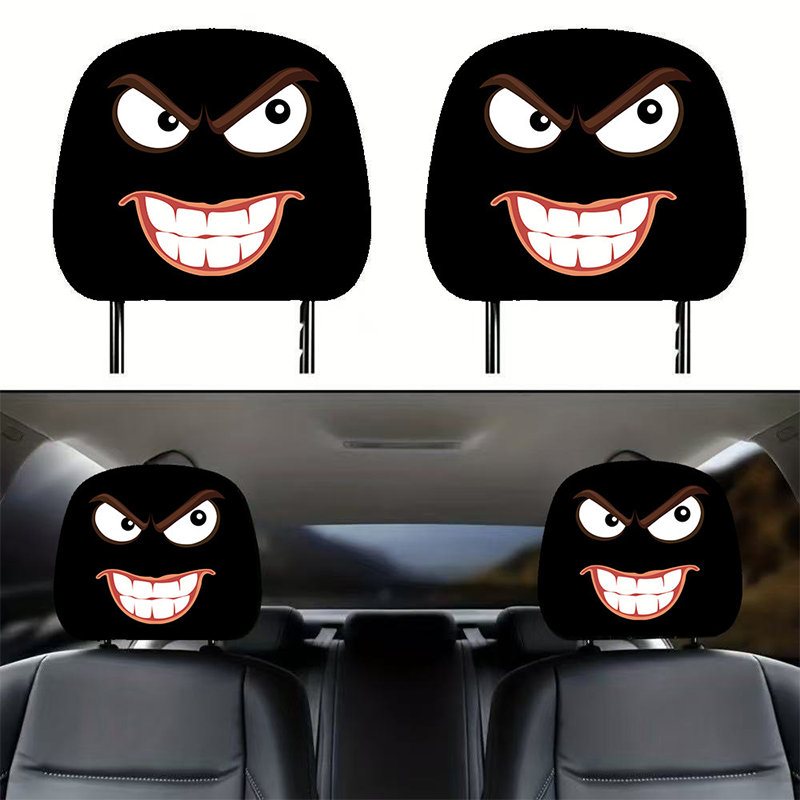 🎃💀Halloween-Vorverkaufs-Sonderedition: Lustige und originelle Auto-Kopfstützenbezüge, die Ihre Freunde erschrecken werden!
