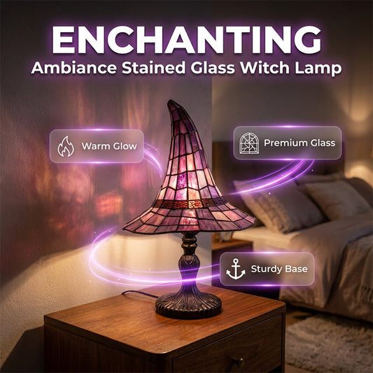 🥳HEISSER SALE 2026🥳💞50.000+ VERKAUFT!👵❤️  Bezauberndes Ambiente – Hexenlampe aus Buntglas