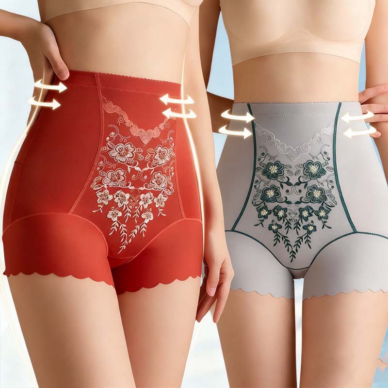 🥳HEISSER SALE 2026🥳💞50.000+ VERKAUFT!👵❤️ Damen-Slips mit Stickerei, hohem Bund und Bauchkontrolle