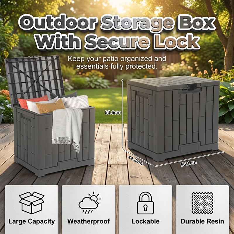Waterproof Outdoor Storage Box with Lockable Lid