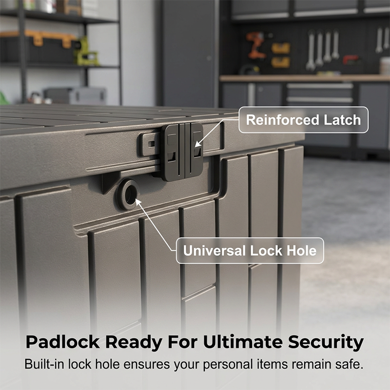 Waterproof Outdoor Storage Box with Lockable Lid