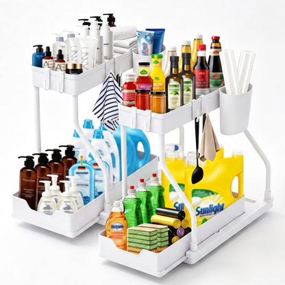🥳HEISSER SALE 2026🥳💞50.000+ VERKAUFT!👵❤️  2-stufiger Auszugs-Unterspülbecken-Organizer