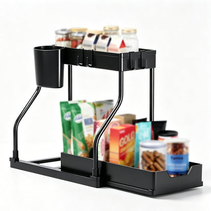 🥳HEISSER SALE 2026🥳💞50.000+ VERKAUFT!👵❤️  2-stufiger Auszugs-Unterspülbecken-Organizer