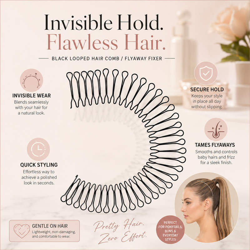 💇‍♀️✨ Flexibler Unsichtbar-Haarspangenkamm – unsichtbar, flexibel, rutschfest – für sofortigen, perfekten Halt! 🌟