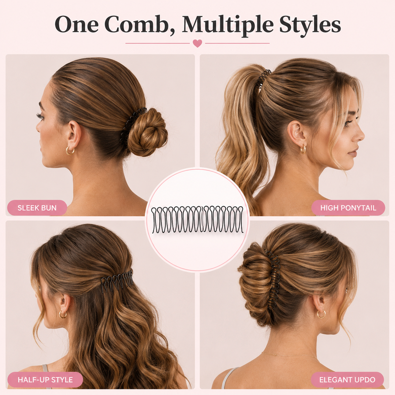 💇‍♀️✨ Flexibler Unsichtbar-Haarspangenkamm – unsichtbar, flexibel, rutschfest – für sofortigen, perfekten Halt! 🌟